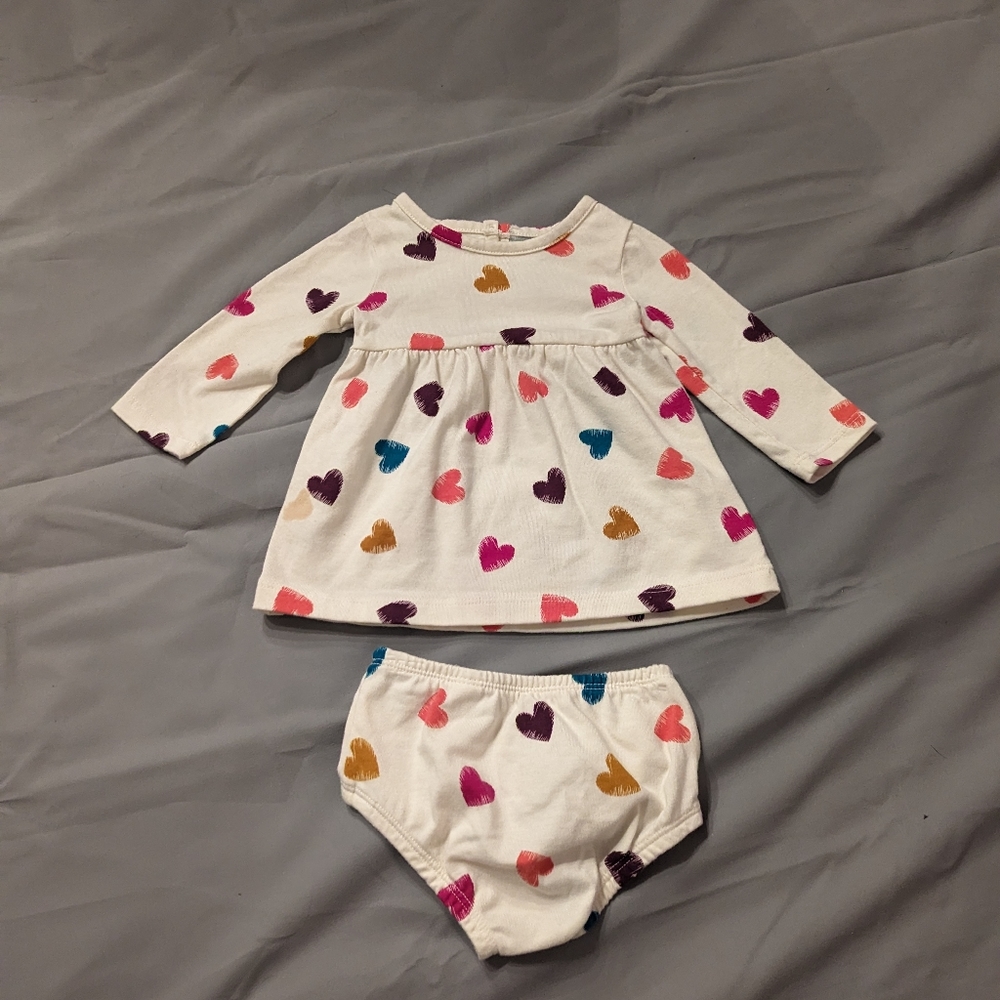 Wonder Nation Heart Dress 0-3M
